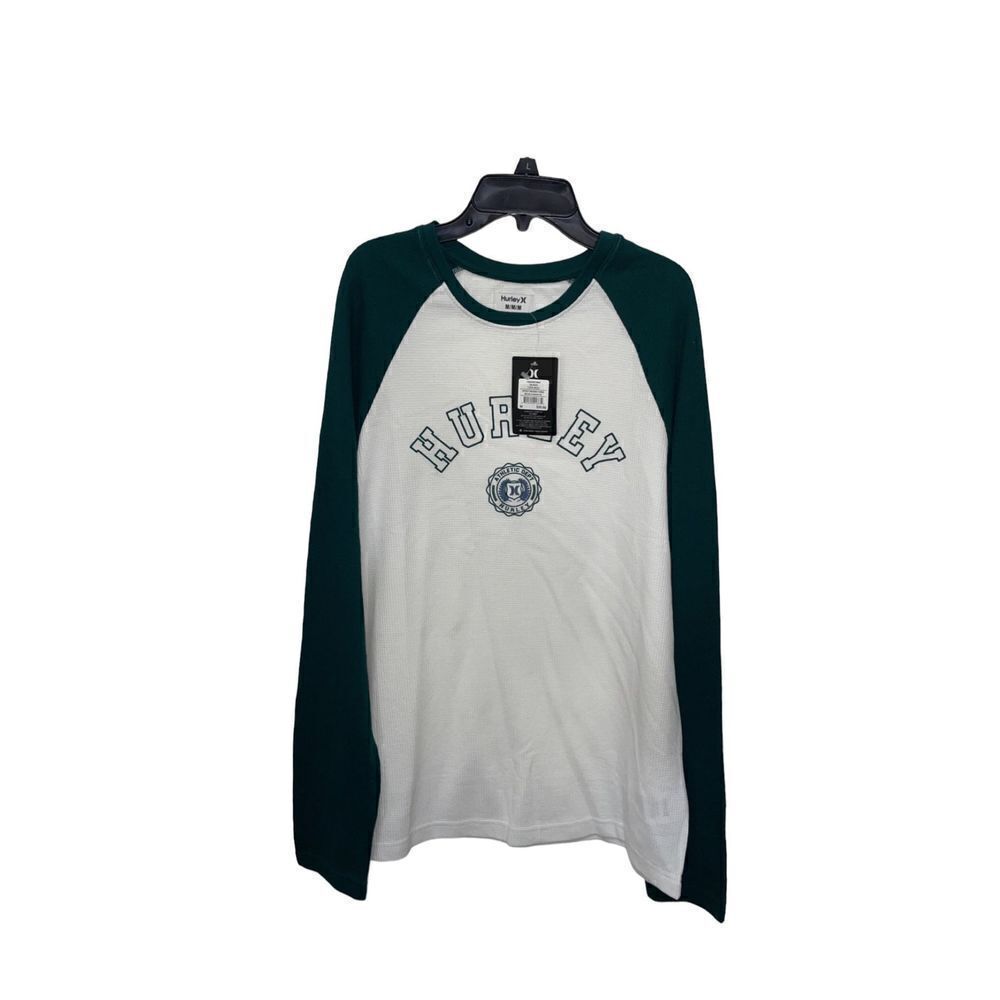Hurley Thermal Green/White Long Sleeve 1259-0522 Size Medium NWT